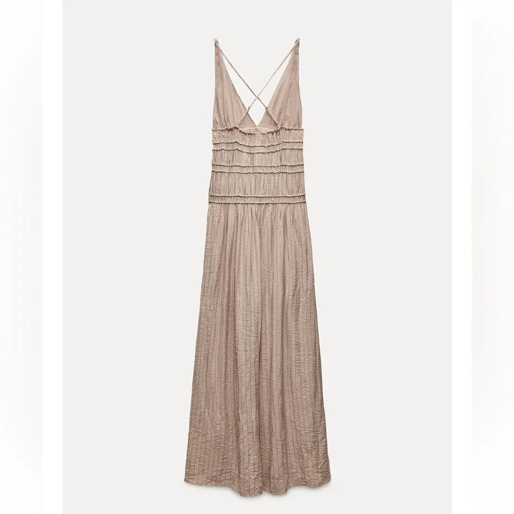 Zara textured midi dress - Picture 4 of 6